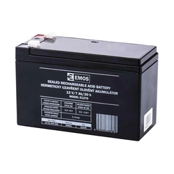 Emos Maintenance-free lead-acid battery 12 V / 7 Ah, faston 4.7 mm B9691