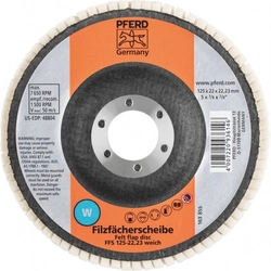 Soft polishing disc PFERD FFS 125 / 22.23 W