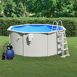 Pool with sand filter pump and ladder, 300x120 cm