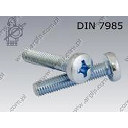 Screws M4x6 DIN7985 zinc plated
