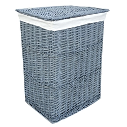 Wicker basket 40x30x60 cm - 72L - gray