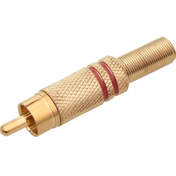 RCA cinch plug GOLD SMALL RED 1 each