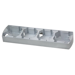 Surface mounted housing for flush mounted switching device Ospel PNP-4JH/18 GAZELA Silver Plastic