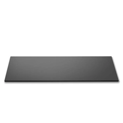 Black square tempered glass plate