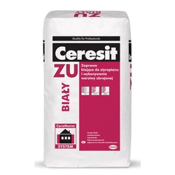 Adhesive mortar for polystyrene and Ceresit ZU White mesh, 25 kg