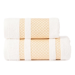 Ręcznik kolor biały ze złotą bordiurą rozmiar 50x90 cm LIONEL/302