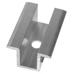 Middle aluminum clamp 24,3 x 36,0 silver 50szt