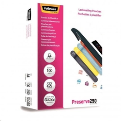 Laminating foil Fellowes A4 250 mic, package 100 pcs