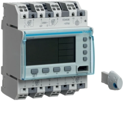 Digital time switch for distribution board Hager EG403E DIN rail AC Change-over contact IP20