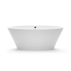 Stone bath Aura Beira 1 white, 194x81 cm, with overflow