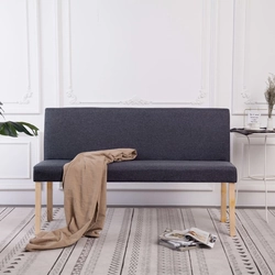 Bench, 139.5 cm, dark gray polyester
