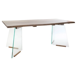 DKD Home Decor Dining Tables Glass Wood MDF (180 x 90 x 76 cm)