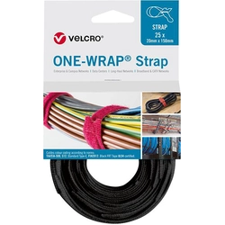 VELCRO® cable ties ONE-WRAP® Strap 20 x 200mm, black,25 Piece