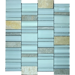 PAVEMOSA Glass-stone mosaic blue MKS134