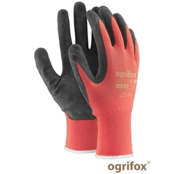 Polyester protective gloves, latex coated | OX-LATEKS