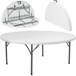 Round folding table for catering 250 kg av.1500 x 740 mm - Hendi 810996