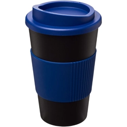Thermo mug with handle Americano® 350 ml - Black / Blue
