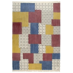Hand-woven kilim, cotton, 200x290 cm, printed, colorful