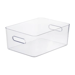 Plastic storage box, 15.4 liters, SMARTSTORE Compact Clear L, transparent