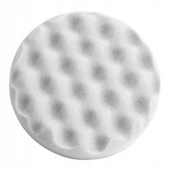 POLISHING SPONGE 80MM CRIMPED WHITE HARD VELCRO