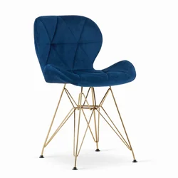 NEST chair - grant velvet / golden legs x 1