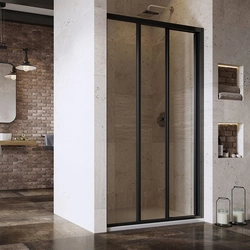 Sliding shower door Ravak Supernova, ASDP3-100 198, black+transparent glass