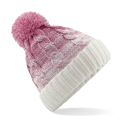 Beechfield Winter hat Ombré Size: uni, Color: white-pink