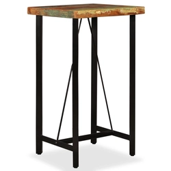 Lumarko Bar table, solid reclaimed wood, 60x60x107 cm