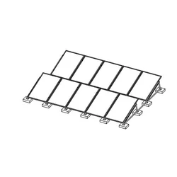 Ballast structure, vertical modules with an additional photovoltaic rail