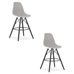 LAMAL stool gray / black legs x 2