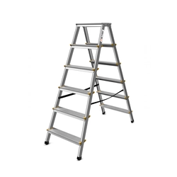 Professional double-sided aluminum ladders FISTAR 2x6 degrees, working height 3.24 m