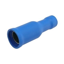 TIP Circular socket 5mm, wire 1.5-2.5mm blue