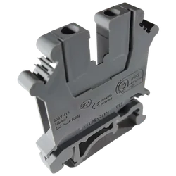 Terminal string clamp 4mm2 gray DIN rail mounting 35mm 690V 32A