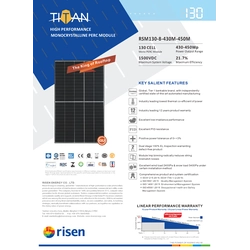 Photovoltaic panel RISEN 450W