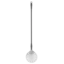 Stainless steel pizza shovel, perforated 23x120 cm