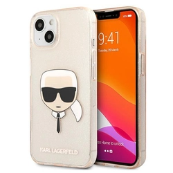 Karl Lagerfeld KLHCP13MKHTUGLGO iPhone 13 6.1 "gold / gold hardcase Glitter Karl`s Head