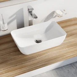 Ceramic free-standing washbasin Ravak Uni, Slim R 50 cm, white