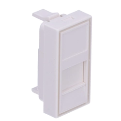 Straight single-module adapter 22,5x45mm For 1xRJ45 or 1xRJ 12