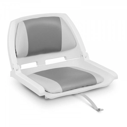 Boat seat - 45x51x38 cm - white-gray MSW 10061630 MSW-MBS-03