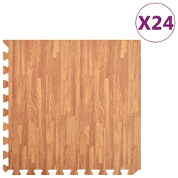 Floor mats, 24 pcs, wood pattern, 8.64 ㎡, EVA foam