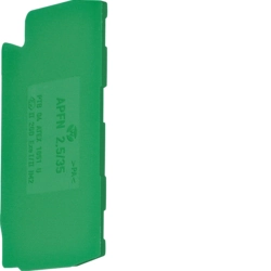 Endplate and partition plate for terminal block Hager KWE07GR Green