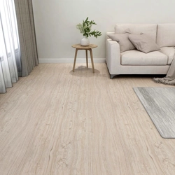 Self-adhesive laminate flooring, 55 pieces, PVC, 5.11 m², brown