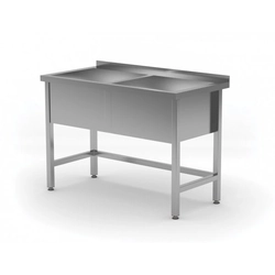 Table with a two-chamber pool - chamber height h = 300 mm 1200 x 600 x 850/300 mm POLGAST 206126/3 206126/3