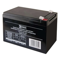 Emos Maintenance-free lead-acid battery 12 V / 12 Ah, faston 6.3 mm B9656
