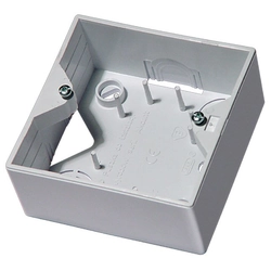 Surface-mounted installation box for sockets of the AKCENT WHITE series