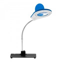 LED desk lamp with magnifying glass, blue