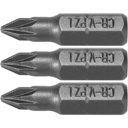 Tip Bit for Screwdrivers Drills PZ1 x 25 STHOR 3 Pieces