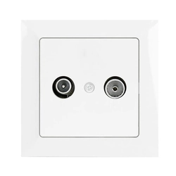 End subscriber socket "RTV" 6db p / t, with a frame - white