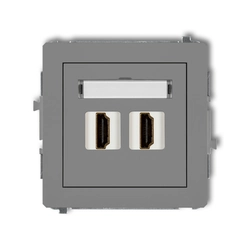 Socket outlet Karlik 27DHDMI-2 Stone grey IP20