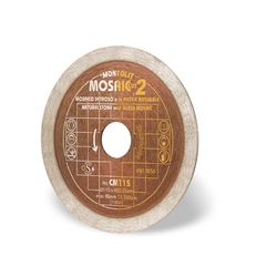 Montolit diamond disc with a continuous crown for dry and wet cutting of mosaics CM125